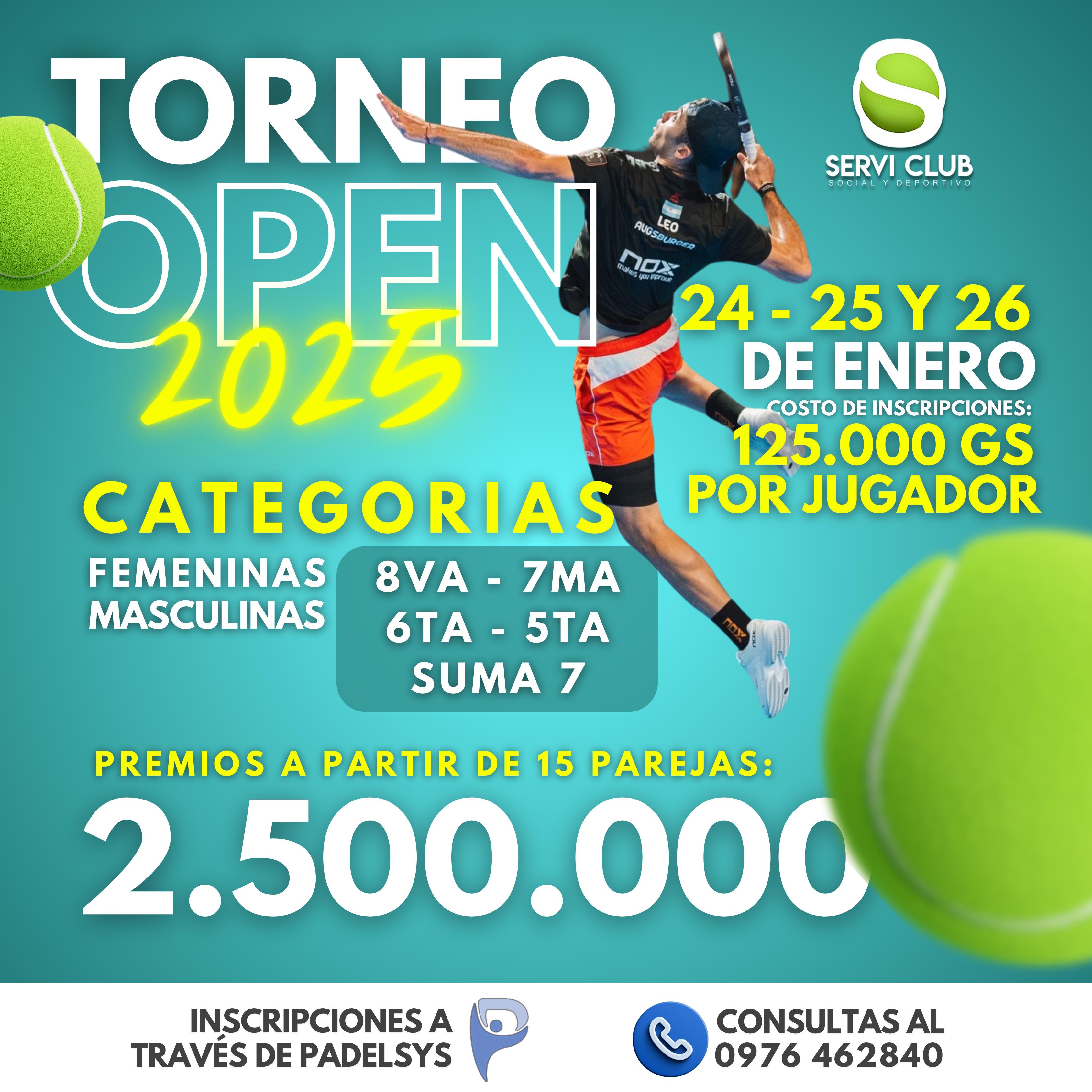 TORNEO OPEN 2025